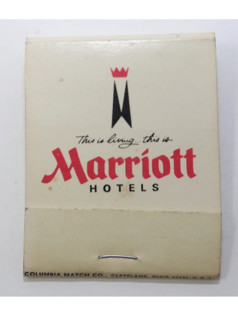 Vintage 1960s Lot of 2 Matchbooks This Is Living This is Marriott Motor Hotels